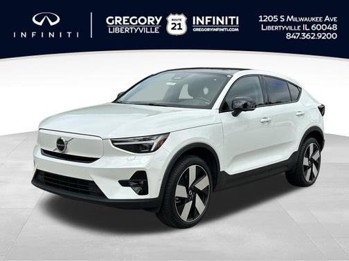 Crystal White 2023 Volvo C40 Recharge Pure Electric Twin Ultimate