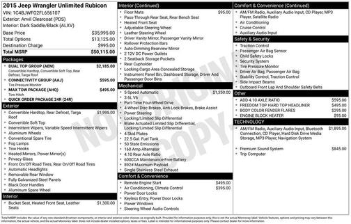 2015 Jeep Wrangler Unlimited Rubicon