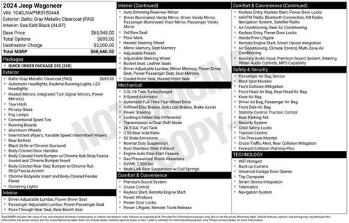Metallic 2024 Jeep Wagoneer Base