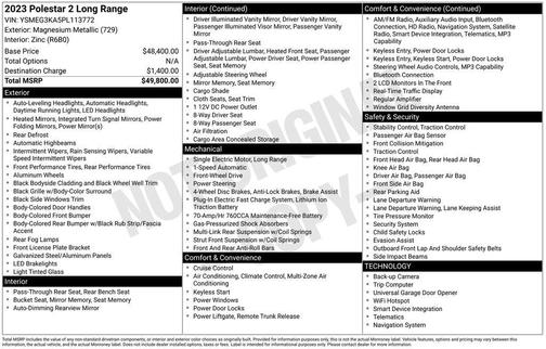 Magnesium Metallic 2023 Polestar 2 Long Range Single Motor