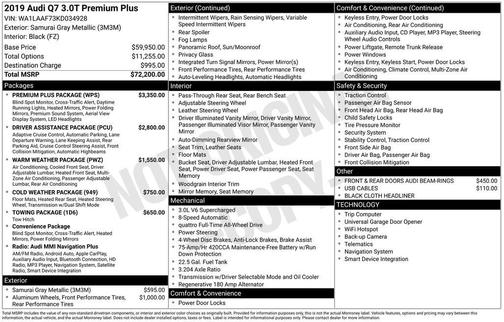 2019 Audi Q7 55 Premium Plus