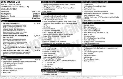 2025 BMW X3 M50 xDrive