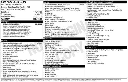 2025 BMW X3 30 xDrive