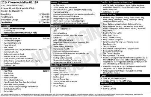 2024 Chevrolet Malibu FWD RS