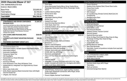 2020 Chevrolet Blazer 2LT