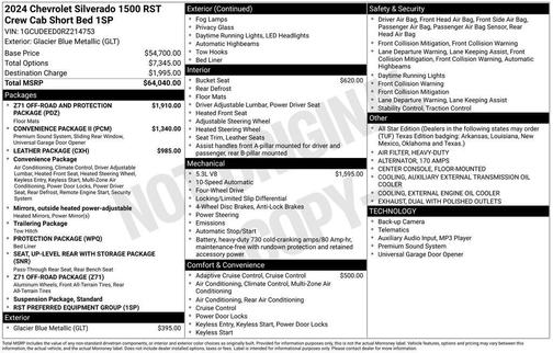 Glacier Blue Metallic 2024 Chevrolet Silverado 1500 RST