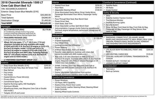 2018 Chevrolet Silverado 1500 1LT