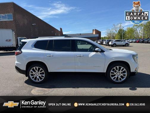 White Frost Tricoat 2024 GMC Acadia Denali