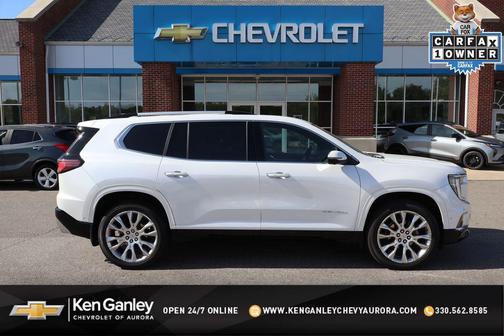 White Frost Tricoat 2024 GMC Acadia Denali