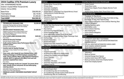 2024 Cadillac XT6 Premium Luxury AWD