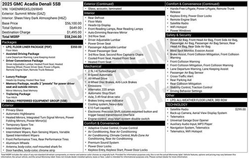 2025 GMC Acadia Denali