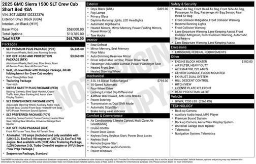 2025 GMC Sierra 1500 SLT