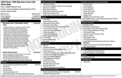2023 RAM 1500 Big Horn/Lone Star