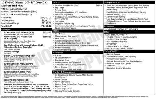 2025 GMC Sierra 1500 SLT