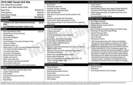 2018 GMC Terrain SLE