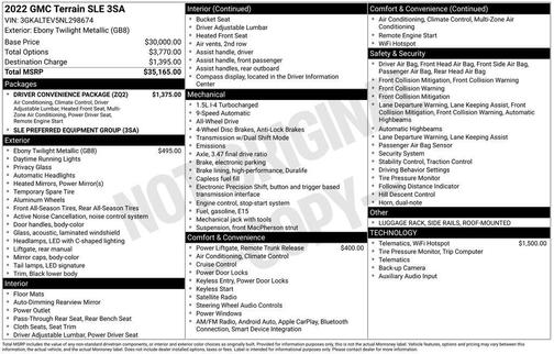 2022 GMC Terrain SLE