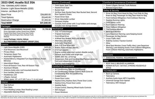 2023 GMC Acadia FWD SLE