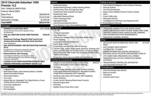 2019 Chevrolet Suburban Premier