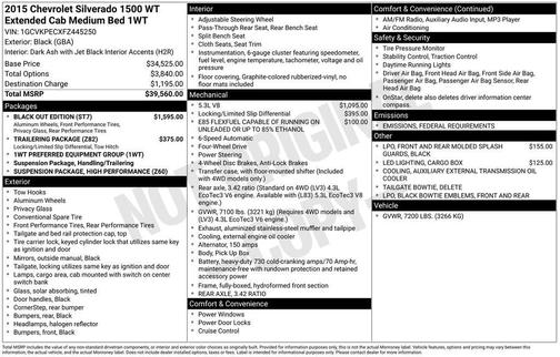 2015 Chevrolet Silverado 1500 WT