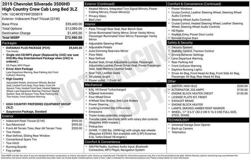 2019 Chevrolet Silverado 3500 High Country