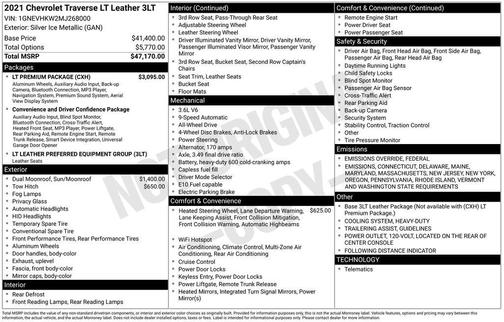 2021 Chevrolet Traverse LT Leather