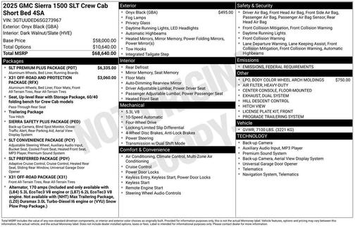 2025 GMC Sierra 1500 SLT