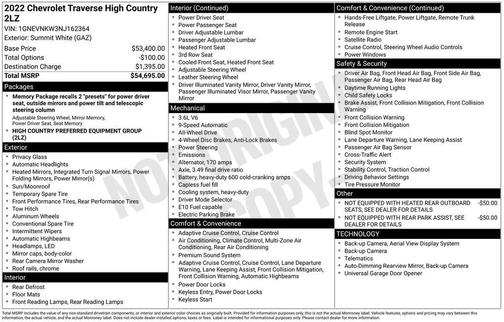 2022 Chevrolet Traverse High Country