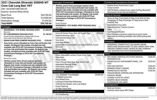 2021 Chevrolet Silverado 3500 WT