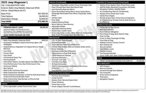 2023 Jeep Wagoneer L Series I 4x4