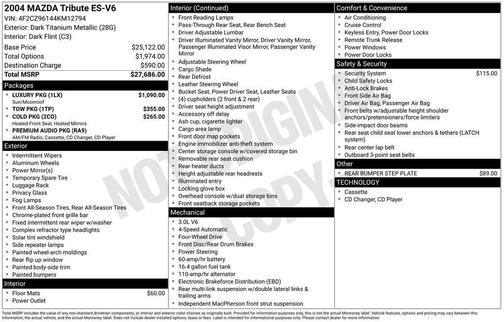 2004 Mazda Tribute ES V6