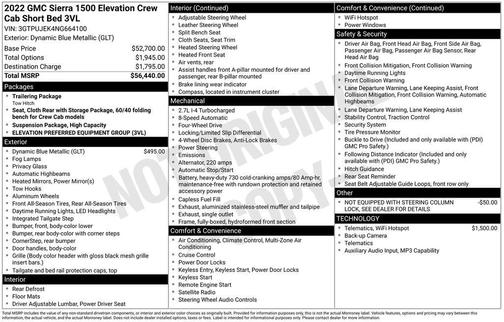 2022 GMC Sierra 1500 Elevation