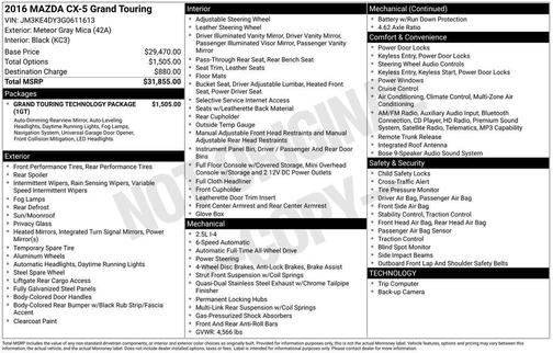 2016 Mazda CX-5 Grand Touring