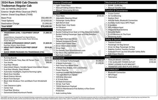 2024 RAM 3500 Tradesman/SLT
