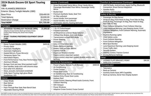 2024 Buick Encore GX Sport Touring