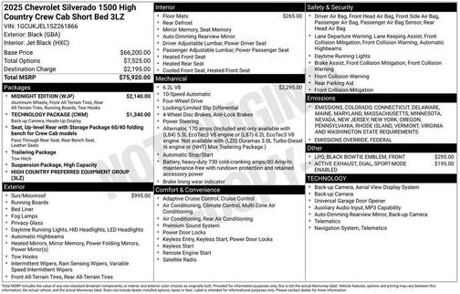 2025 Chevrolet Silverado 1500 High Country