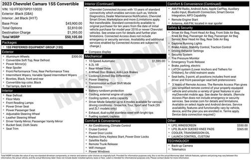 2023 Chevrolet Camaro 1SS