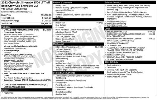 2022 Chevrolet Silverado 1500 LT Trail Boss