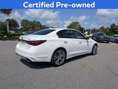 Pure White 2023 INFINITI Q50 3.0t SENSORY