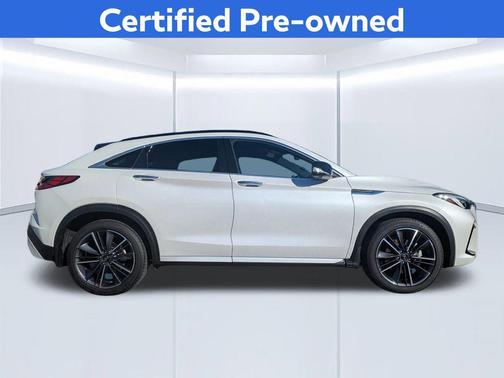 Radiant White 2025 INFINITI QX55 ESSENTIAL