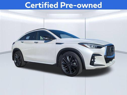 Radiant White 2025 INFINITI QX55 ESSENTIAL