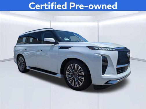 Radiant White 2025 INFINITI QX80 SENSORY AWD