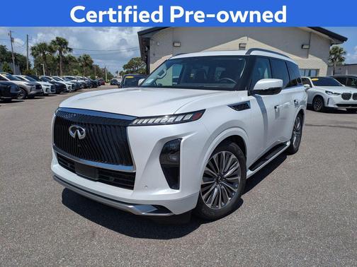 Radiant White 2025 INFINITI QX80 SENSORY AWD