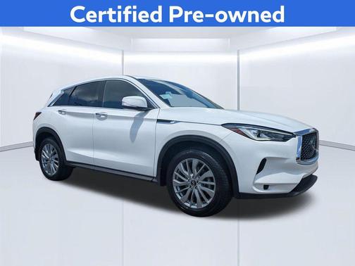 Lunar White 2025 INFINITI QX50 Pure AWD