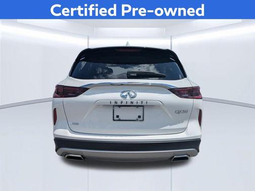 Lunar White 2025 INFINITI QX50 Pure AWD