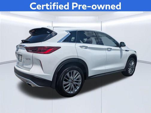 Lunar White 2025 INFINITI QX50 Pure AWD