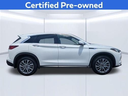 Lunar White 2025 INFINITI QX50 Pure AWD