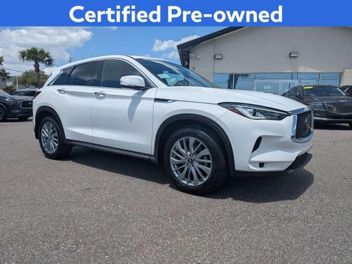 Lunar White 2025 INFINITI QX50 Pure AWD