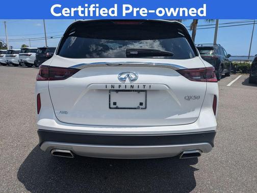 Lunar White 2025 INFINITI QX50 Pure AWD