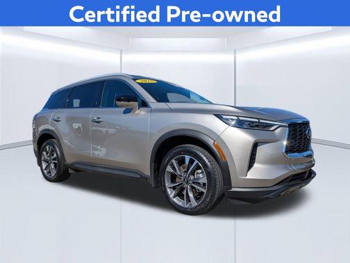 Warm Titanium 2025 INFINITI QX60 Luxe
