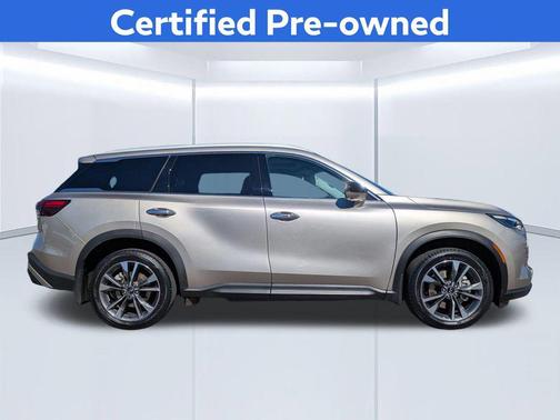 Warm Titanium 2025 INFINITI QX60 Luxe